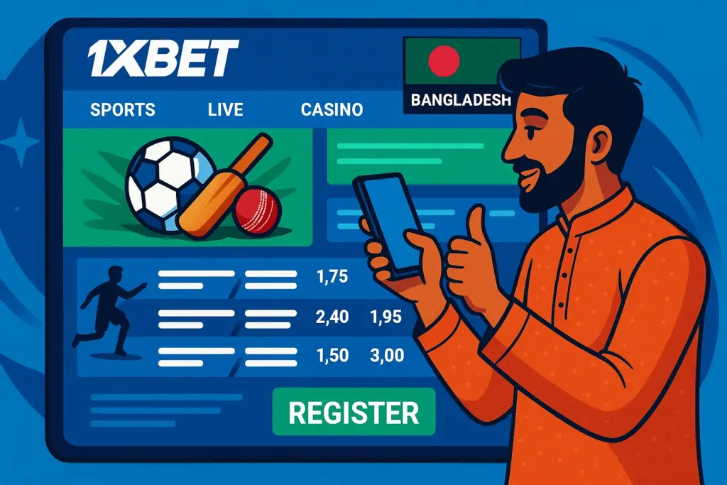 1xBet Bangladesh Website Interface